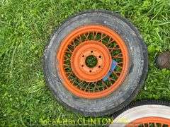 (5) BEDFORD FAMOUS COUCH 4PLY 5.25/5.50-18 METAL SPOKE WHEELS