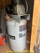 DELTA UPRIGHT 175PSI 80GAL AIR COMPRESSOR-NOT TESTED, OPERATION UNKNOWN