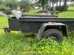 SINGLE AXLE 5LUG PINTLE HITCH TRAILER WITH SIDES