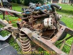 1966 FORD BRONCO FRAME WITH INLINE 6CYLINDER MOTOR-UNKNOWN OPERATION OF MOTOR