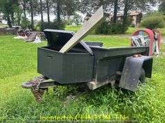 SINGLE AXLE 5LUG PINTLE HITCH TRAILER WITH SIDES