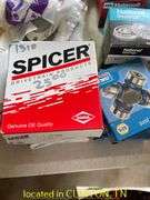 BOX BEARINGS, U JOINTS, SPARK PLUGS-MOST APPEAR TO BE UNUSED