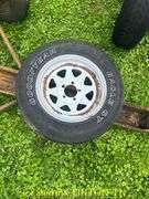 MOTORCYCLE TRAILER WITH SPARE TIRE