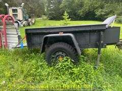 SINGLE AXLE 5LUG PINTLE HITCH TRAILER WITH SIDES