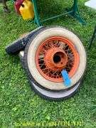(5) BEDFORD FAMOUS COUCH 4PLY 5.25/5.50-18 METAL SPOKE WHEELS
