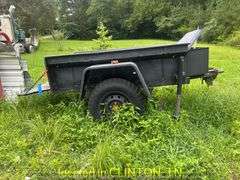 SINGLE AXLE 5LUG PINTLE HITCH TRAILER WITH SIDES