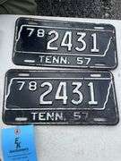 (2) TN 57 LICENSE PLATES