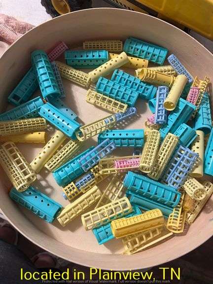 VINTAGE HAIR ROLLERS AND BOBBY PINS