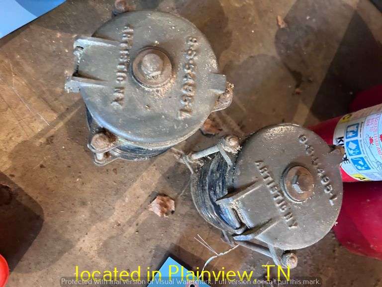 QTY (2) VINTAGE MARINE SIGNAL LIGHTS-BOTH BLUE
