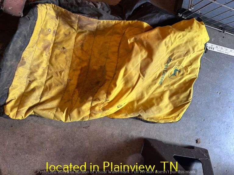 QTY (2) USED JOHN DEERE LAWNMOWER/GATOR SEAT COVERS