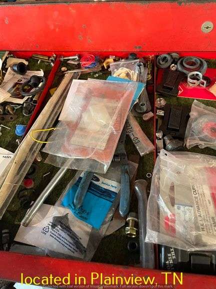 SNAP ON DOUBLE STACK TOOLBOX WITH MISC TOOLS