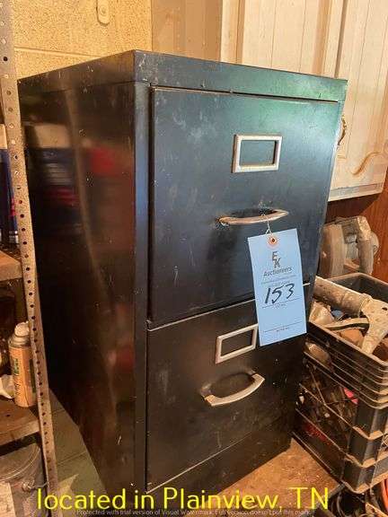 2DRAWER 30"  METAL FILING CABINET WITH MISC TRAILER WIRING AND LIGHTS
