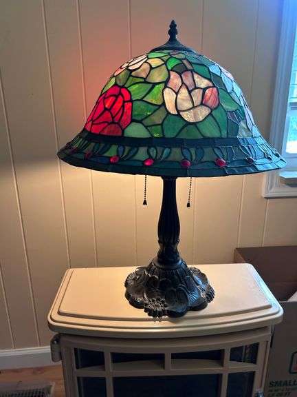 TIFFANY STYLE DESK LAMP-ROUND
