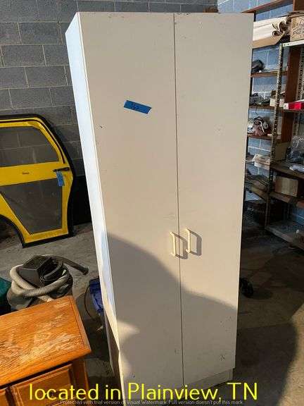14"X24"X70" WHITE CABINET