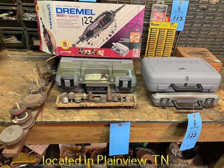 QTY (3) DREMEL TOOLS AND ATTACHMENTS