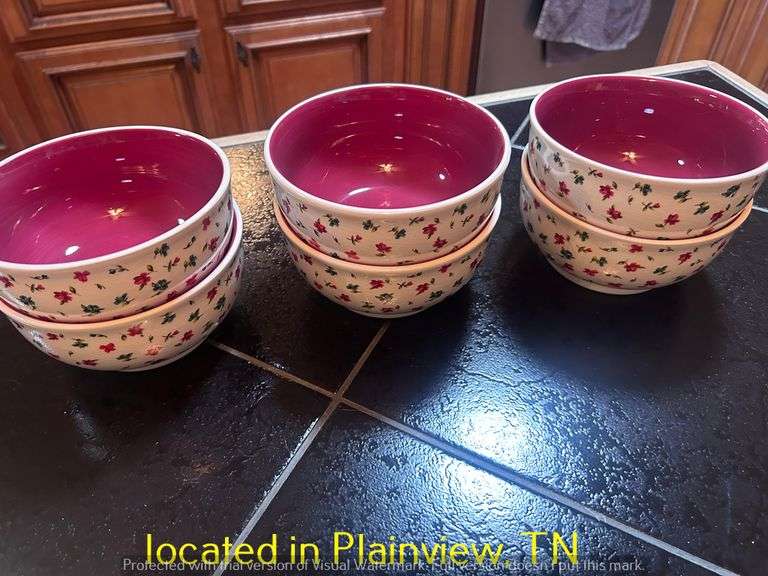 QTY (6) PIONEER WOMAN 6" NON FOOTED BOWL STONEWARE