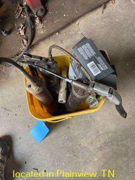 BUCKET OF GREASE GUNS