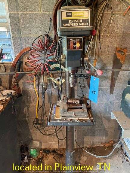 SEARS CRAFTSMAN 15" 12 SPEED 1/5HP DRILL PRESS