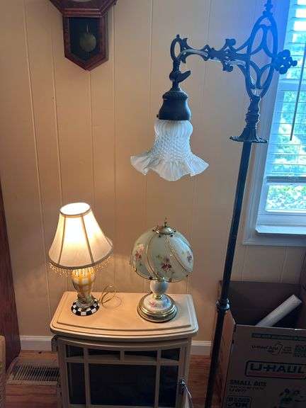 QTY (2) SIDE LAMPS & FLOOR LAMP