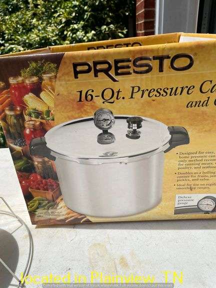 PRESTO 16QT PRESSURE COOKER WITH STAND AND JARS