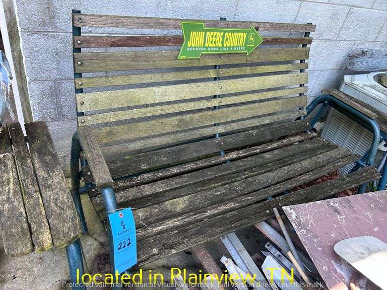 48" OUTDOOR WOODEN BENCH & 54"+SIDE TABLE GLIDER ROCKING BENCH