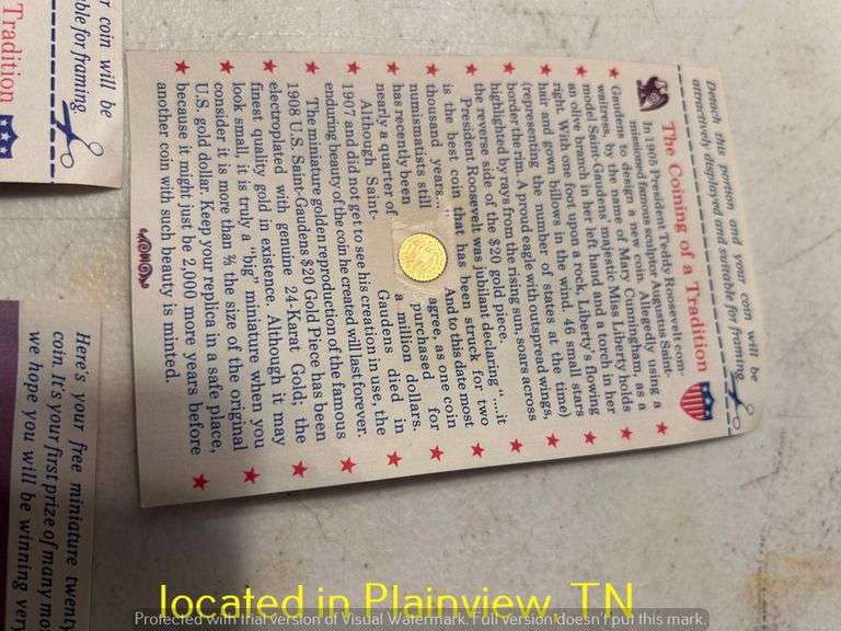 QTY (3) AMERICA'S MOST BEAUTIFUL COIN MINIATURE EDITION