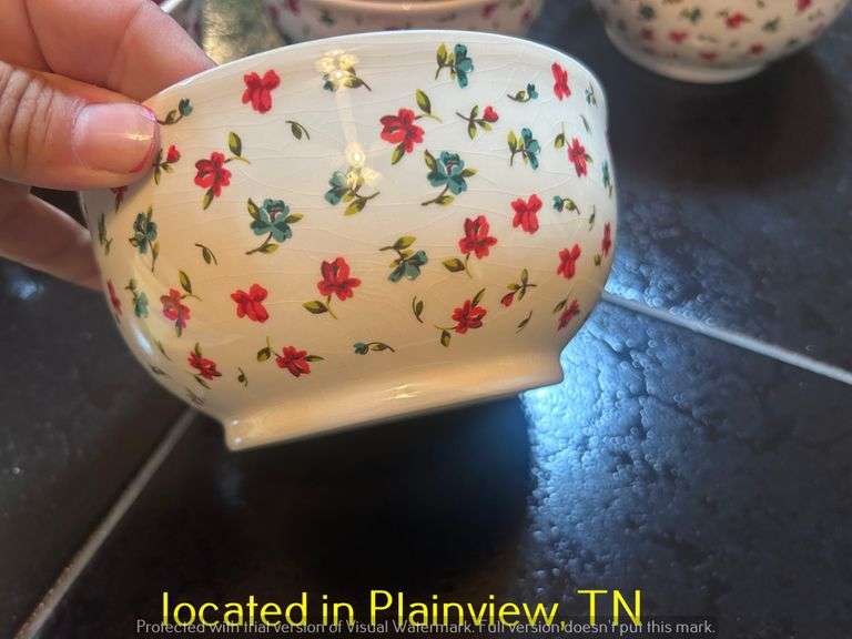 QTY (6) PIONEER WOMAN 6" NON FOOTED BOWL STONEWARE