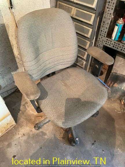 QTY (2) ROLLING OFFICE CHAIRS-NEEDS CLEANING