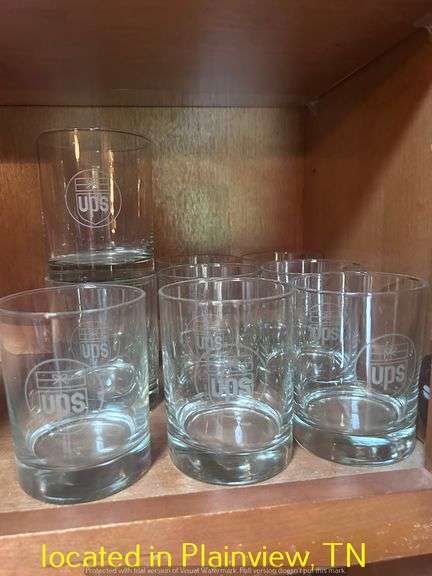 QTY (10) UPS WHISKEY GLASSES