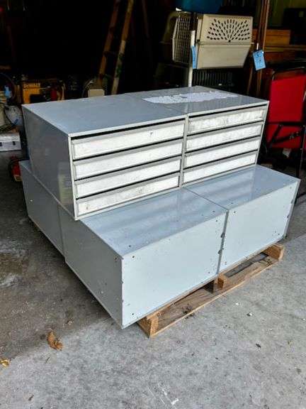 Set of 6 Hardware cabinets w ball bearing slide drawers