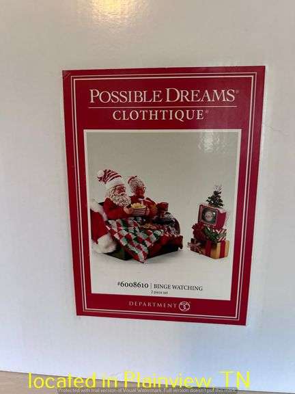 DEPARTMENT 56 POSSIBLE DREAM CLOTHTIQUE STORY TIME & BINGE WATCHING
