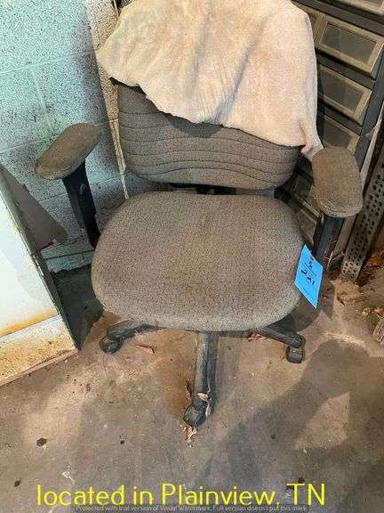 QTY (2) ROLLING OFFICE CHAIRS-NEEDS CLEANING