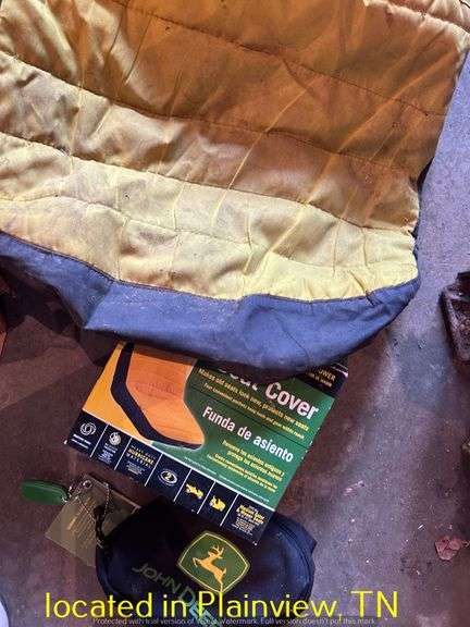 QTY (2) USED JOHN DEERE LAWNMOWER/GATOR SEAT COVERS