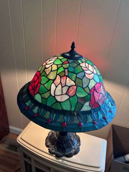 TIFFANY STYLE DESK LAMP-ROUND