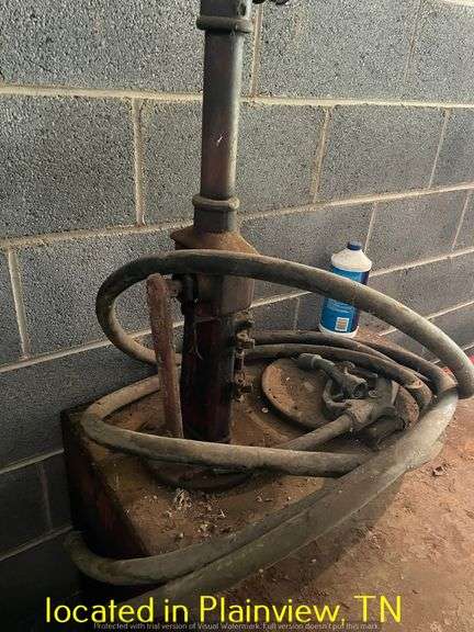 29"X29"X36" FUEL TRANSFER TANK WITH OLD PUMP