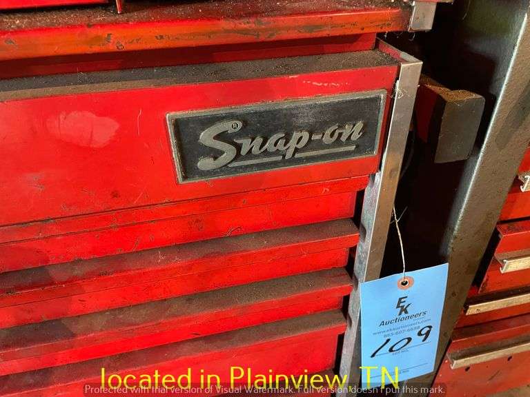 SNAP ON DOUBLE STACK TOOLBOX WITH MISC TOOLS