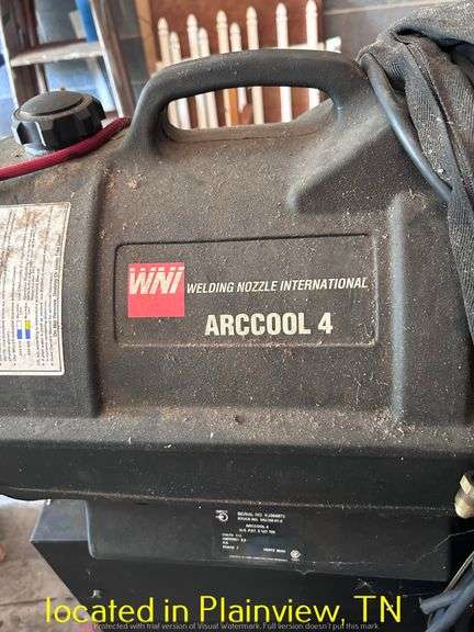 MILLER ARC WELDER & WELDING NOZZLE INTERNATIONAL ARC COOL 4  COOLING SYSTEM