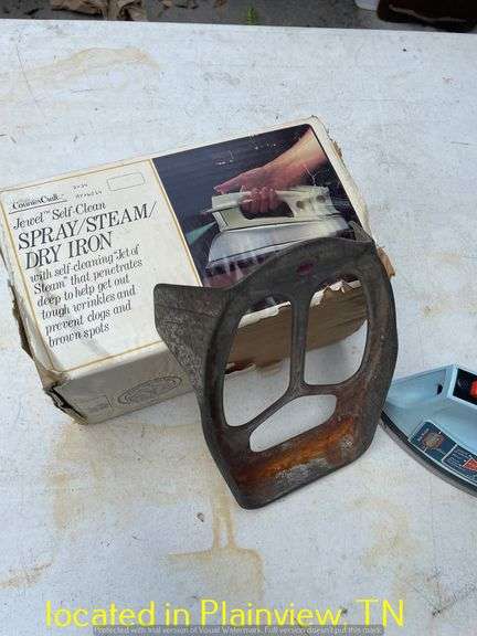 VINTAGE IRON AND IRONING BOARD
