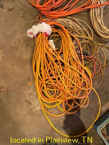 LOT OF EXTENSION CORDS