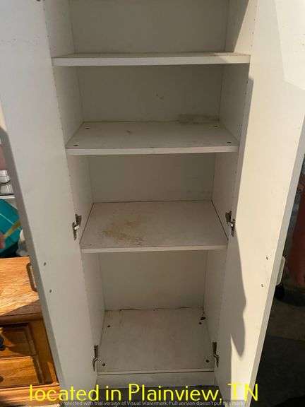 14"X24"X70" WHITE CABINET