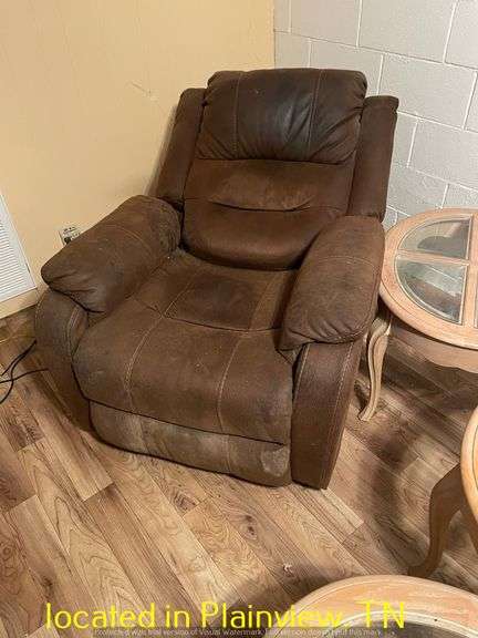 LIFTING POWER CHAIR-LIFTS AND RECLINES BUT COULD GET FOOT TO COME OUT-NEEDS CLEANED