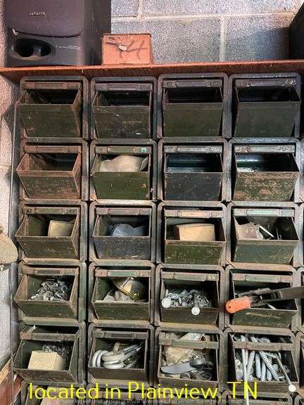 BOLT BIN WITH CONTENTS