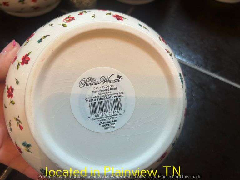 QTY (6) PIONEER WOMAN 6" NON FOOTED BOWL STONEWARE