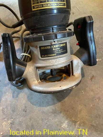 CRAFTSMAN 4"  BELT SANDER & SEARS ROUTER-ALL POWERED ON
