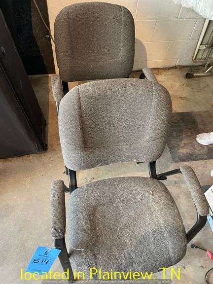 QTY (2) OFFICE CHAIRS-NEEDS CLEANED