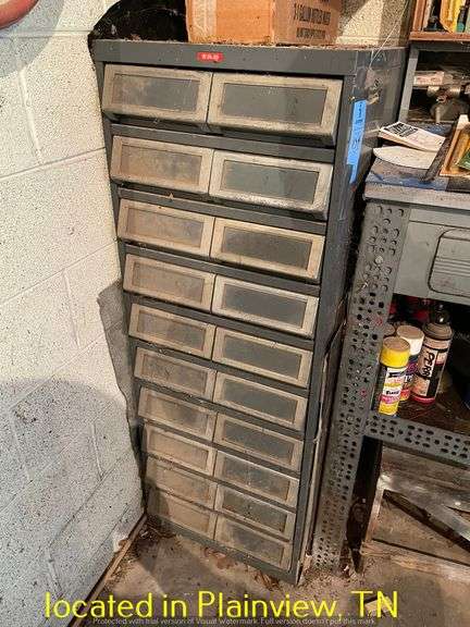 METAL TOOL CABENIT WITH DRILL BITS & FILES