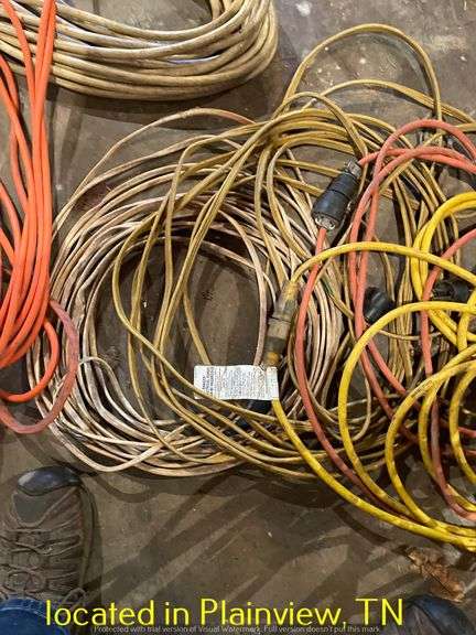 LOT OF EXTENSION CORDS