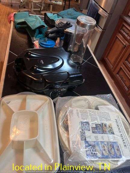 T-FAL PRESSURE COOKER/RIVAL ELEC GRIDDLE/PIEROGI MAKER/PAMPERED CHEF COVERED DISH/