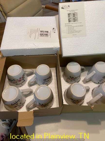 UNUSED SUNFLOWER GARDEN (2) SETS OF CERAMIC MUGS