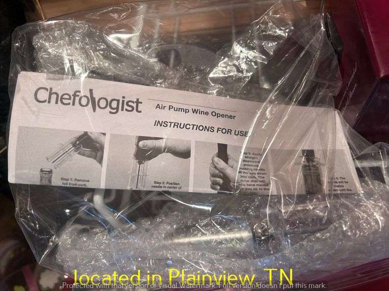 STEMMED GLASSWARE/PLASTIC SHOTGLASSES/ICE BUCKET/VINOMAX TRIPLE AERATION/AIR PUMP WINE OPENER